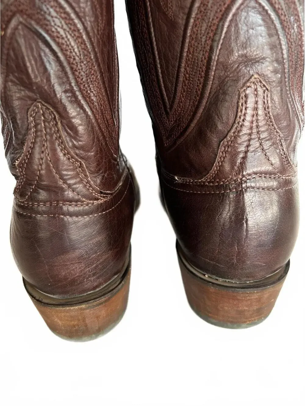 Lucchese Collins Chocolate Buffalo Leather Boots Men’s 10 D